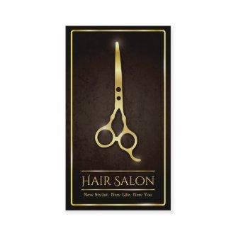 Faux Gold Scissors Hair Stylist Salon