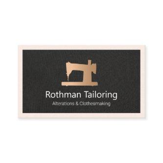 Faux Gold Sewing Machine Seamstress Calling Card