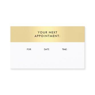 Faux Gold Template Appointment Reminder Elegant