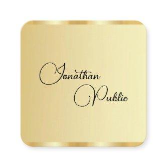 Faux Gold Template Modern Professional Elegant Square