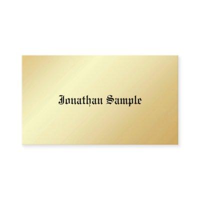 Faux Gold Template Old Text Personalized Glamorous