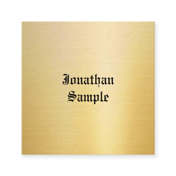 Faux Gold Template Vintage Classic Look Old Style Square