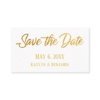 Faux Gold, White, Save the Date & Wedding Detail