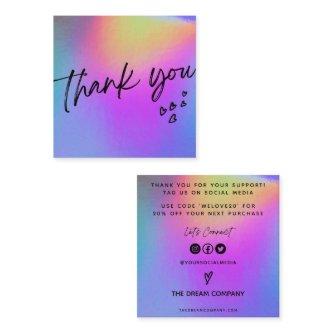 Faux Holo Hearts Trendy Media Insert