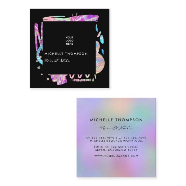 Faux Holographic Boho Square