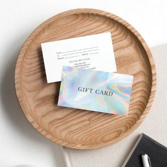 Faux Holographic Gift Certificate