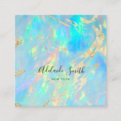 FAUX holographic opal gemstone Square