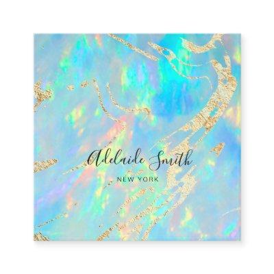 FAUX holographic opal gemstone Square