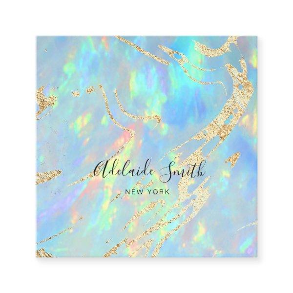 FAUX holographic opal gemstone Square