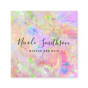 faux holographic opal square