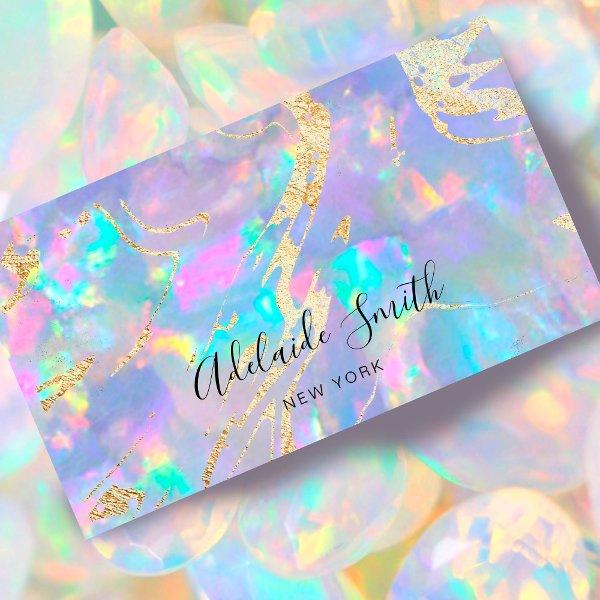 faux holographic opal stone