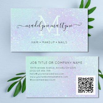 Faux Holographic Signature Script Modern QR Code