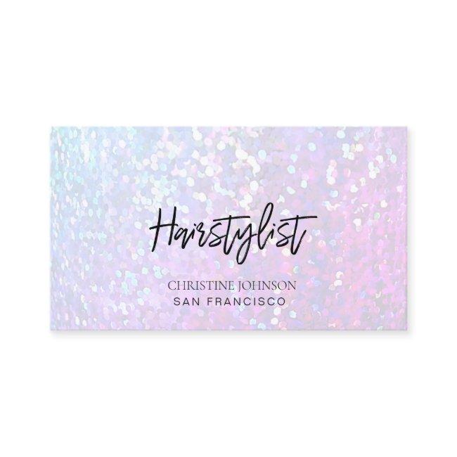 faux iridescent bokeh hairstylist
