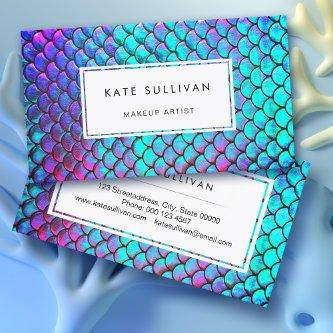 faux iridescent effect mermaid scale