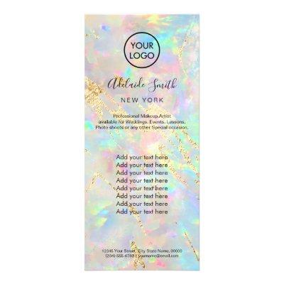 faux iridescent new opal rack card