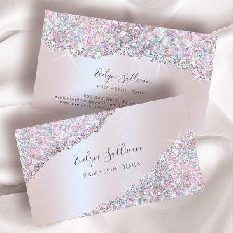Faux Iridescent Pink Glitter