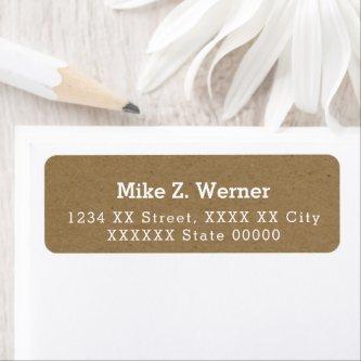 faux kraft-paper-color brown label