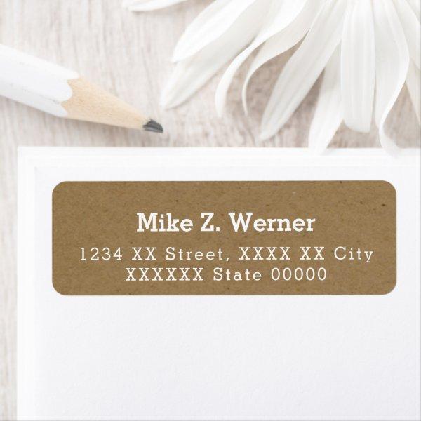 faux kraft-paper-color brown label