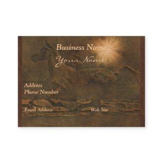 Faux Leather Cantering Horse on Leather-look Card