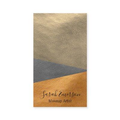 Faux Leather Print | Fashion Color Block