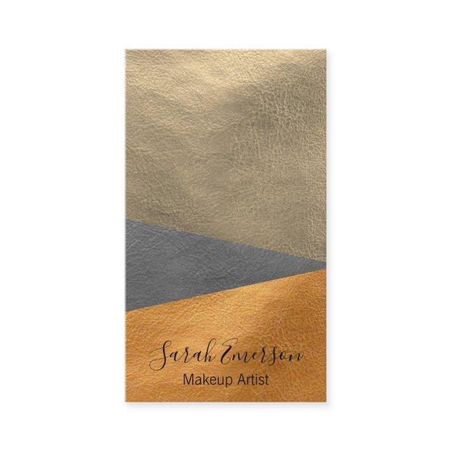 Faux Leather Print | Fashion Color Block