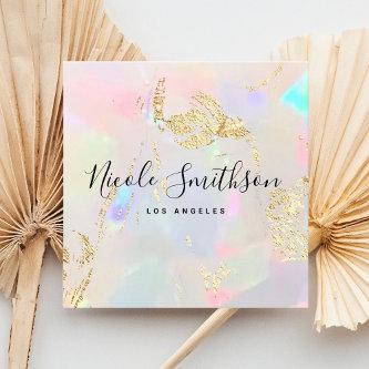 faux pearlescence and FAUX gold foil details Square