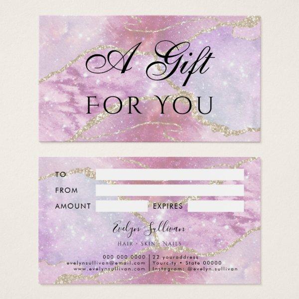 Faux Pearlescent Effect Gift Card