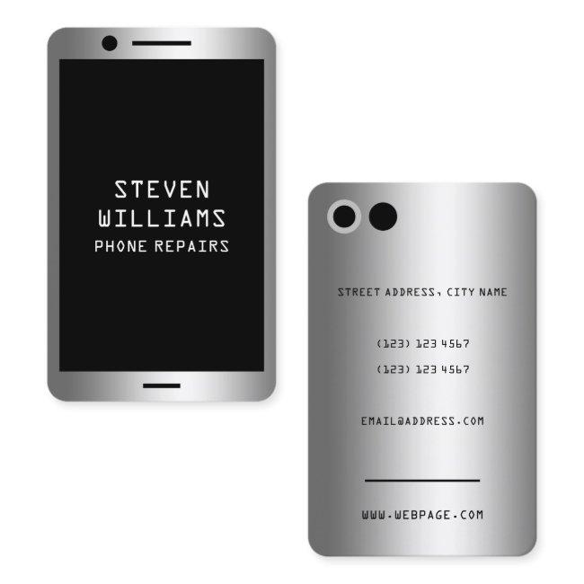 Faux phone looks metallic