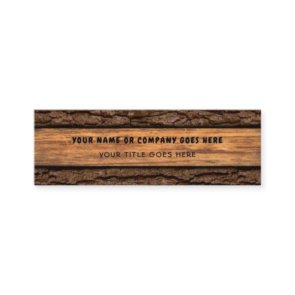 Faux Rustic Piece of Wood Grain Tree Bark Mini