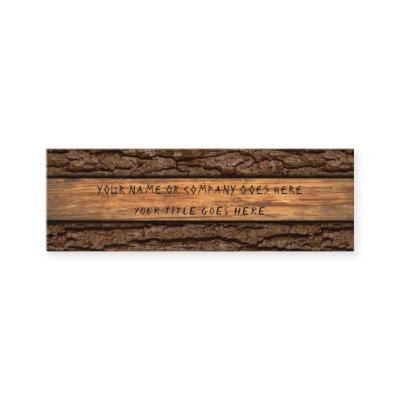 Faux Rustic Piece of Wood Grain Tree Bark Mini