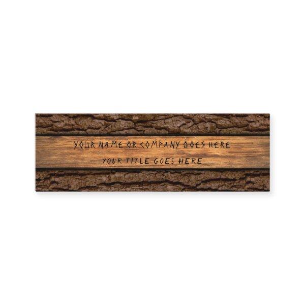 Faux Rustic Piece of Wood Grain Tree Bark Mini