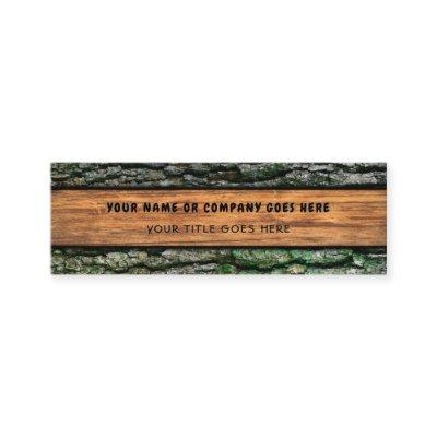 Faux Rustic Wood Grain Tree Bark Moss Mini