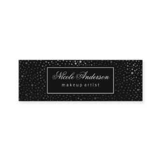 Faux Silver Dot Pattern Black Label Mini