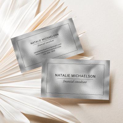 Faux Silver Foil Professional Black Border