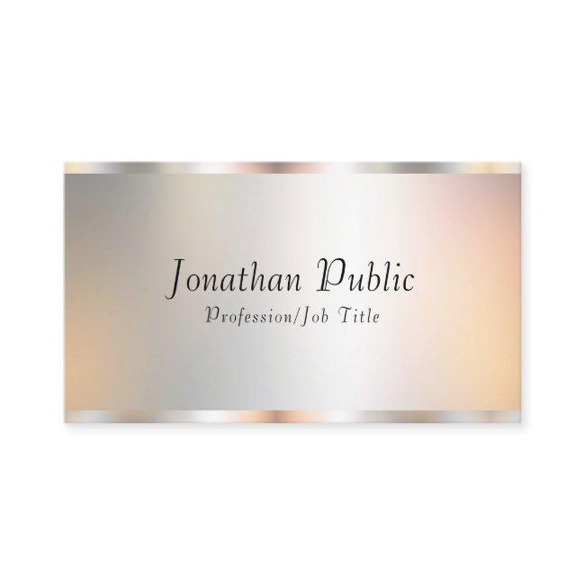 Faux Silver Professional Elegant Template Modern