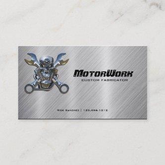Faux Stainless Steel Motorcycle
