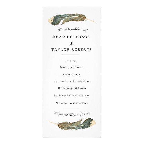 Feather Duo Watercolor  Rackcard Rack Card