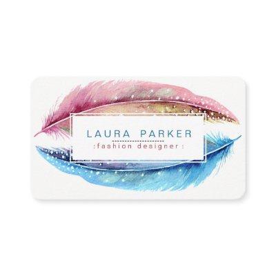 Feathers Watercolor Boho Bird Girly Modern