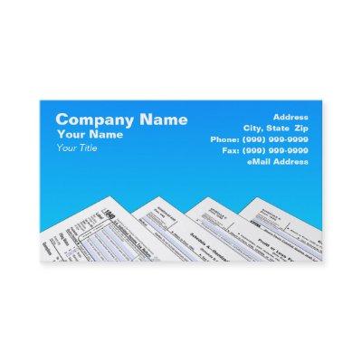 Federal Tax Forms on Blue Background