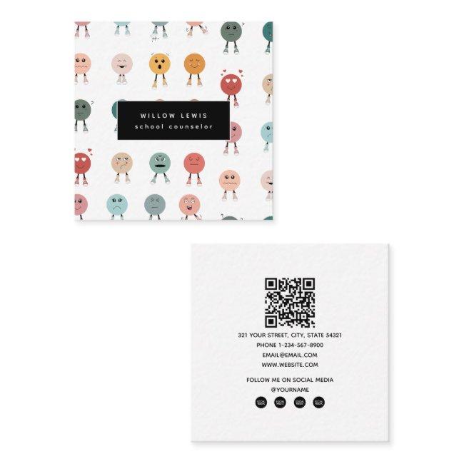 Feelings Emotions Faces Chart School Counselor Square