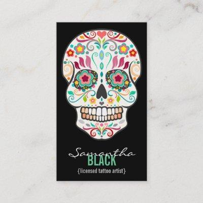 Feliz Muertos - Custom Sugar Skull Vertical Card