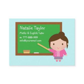Female Personal Tutor or Teacher Chalkboard