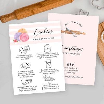 Feminine Blush Pink Watercolor Art Cookies Care