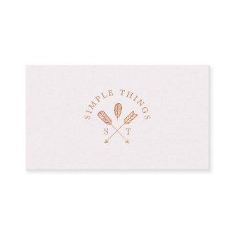 Feminine Bohemian Boho Arrow Crest & Monogram