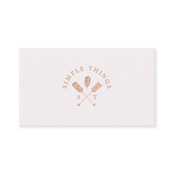 Feminine Bohemian Boho Arrow Crest & Monogram