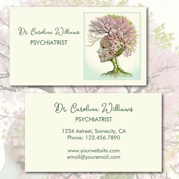 Feminine neurological professional floral brain