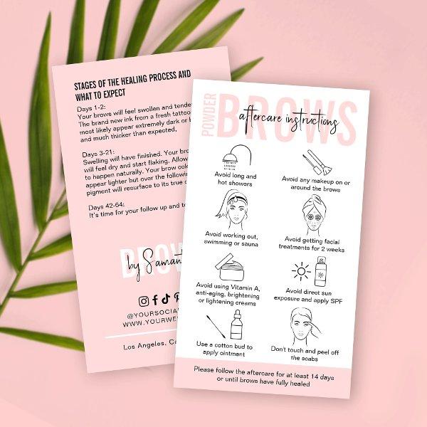 Feminine Ombre Powder Brows Aftercare Instructions