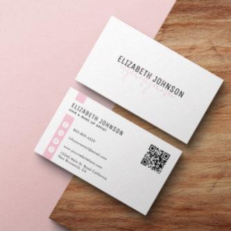 Feminine Sweet Pink Minimalist Simple QR Code