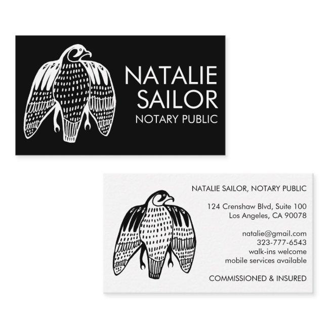 FIERCE FALCON Unique Modern Logo Notary Public
