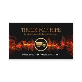 Fiery Red Lightning Home Moving Truck Transport